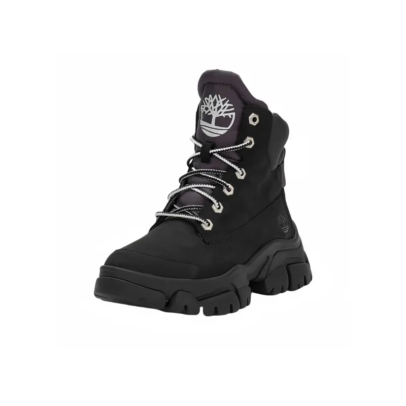 Timberland Wear Resistant Slip Resistant High Top Casual Shoes Women's Black-2