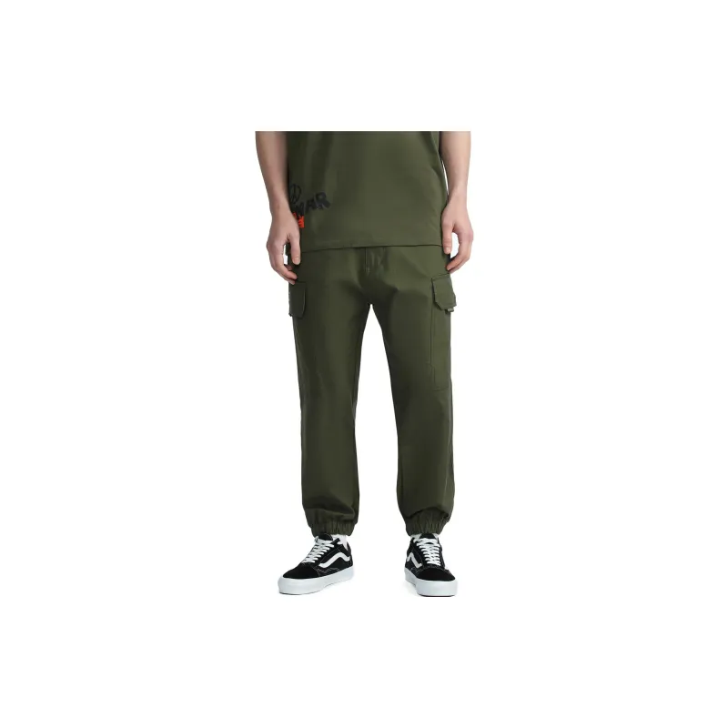 Izzue Casual Pants Unisex Army Green-2