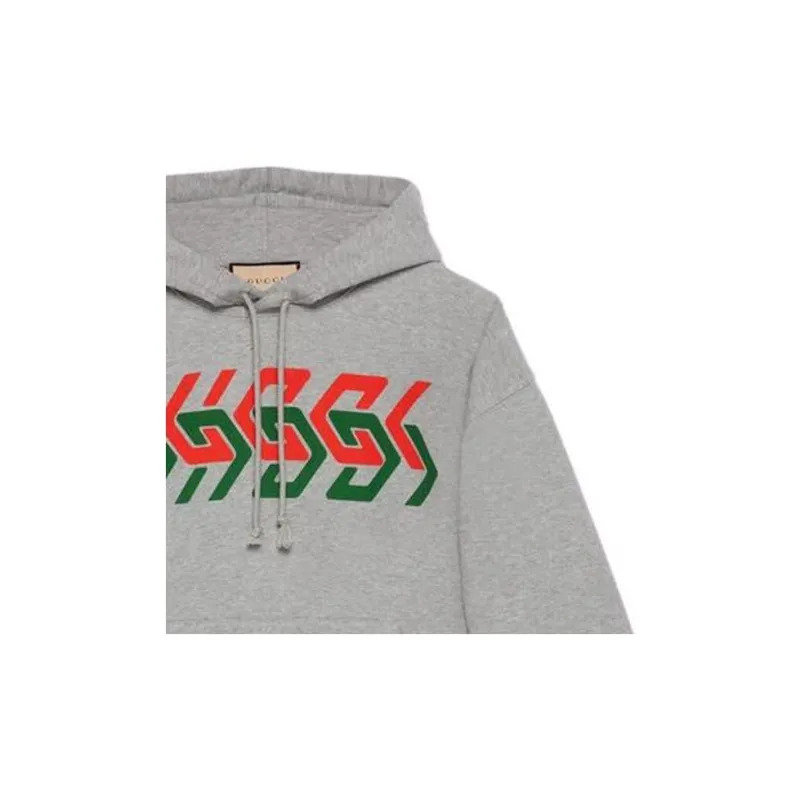 GUCCI Chain Print Hooded Sweatshirt-6