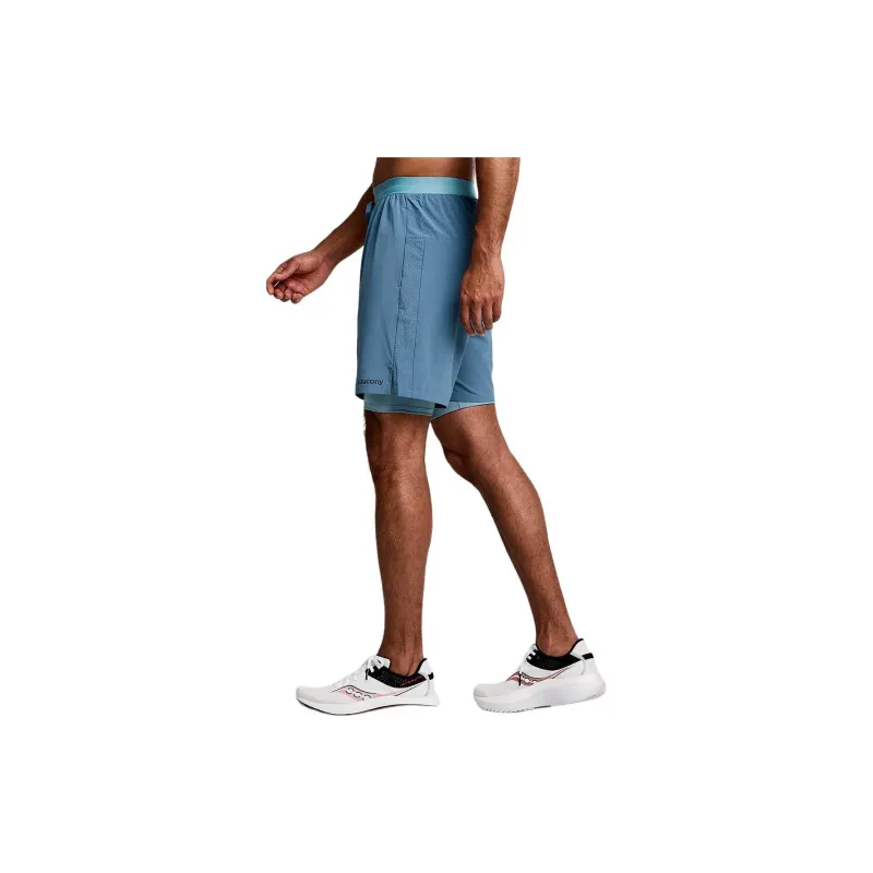 Saucony Soutpace7' 2-In-1 Short Casual Shorts Men's Blue-4