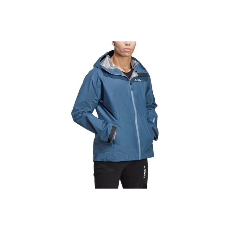 Adidas TERREX XPERIOR Water-Resistant Windproof Breathable Windbreaker Jacket Men's Blue-1