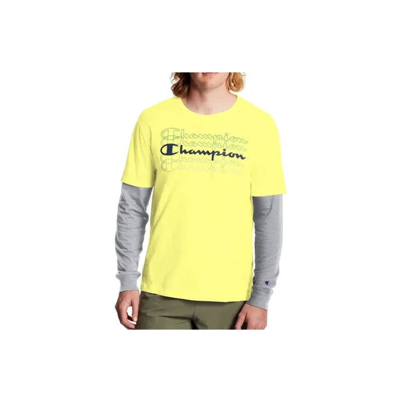 Champion T Shirt US Version Unisex Yellow-2