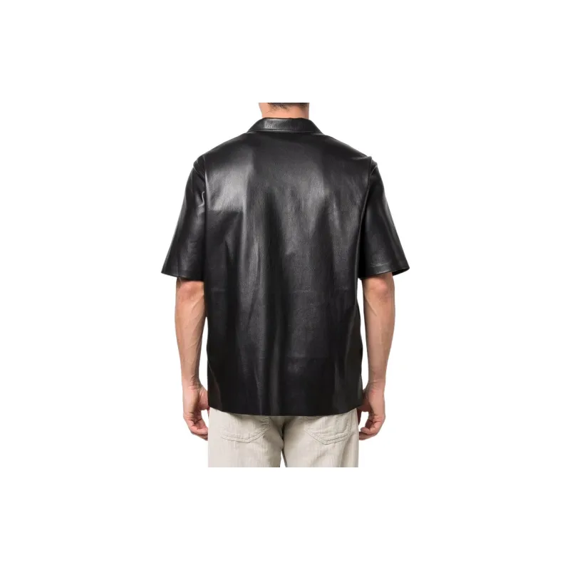 NANUSHKA Camp Faux leather Shirt-2