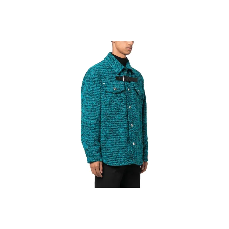VERSACE Jackets Men Turquoise-4