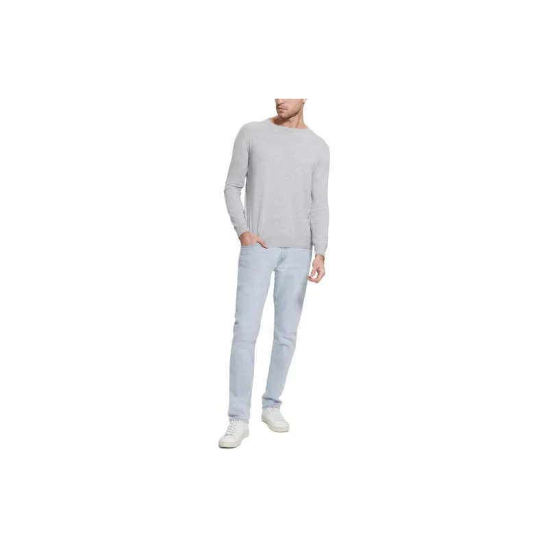 GUESS Eco Randall Silk-Blend Sweater Sweater Men's Gray-2