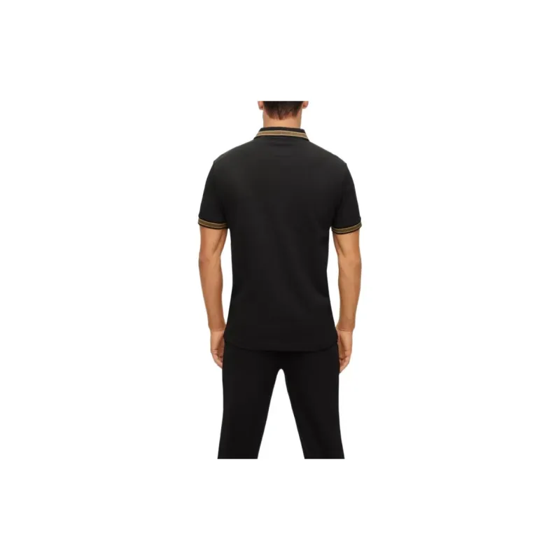 HUGO BOSS Polo Shirts Men Gold Black-3