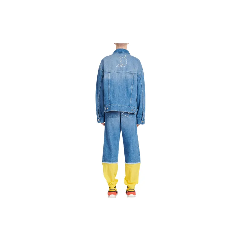 BALMAIN X Pokemon Print Denim Jacket-3