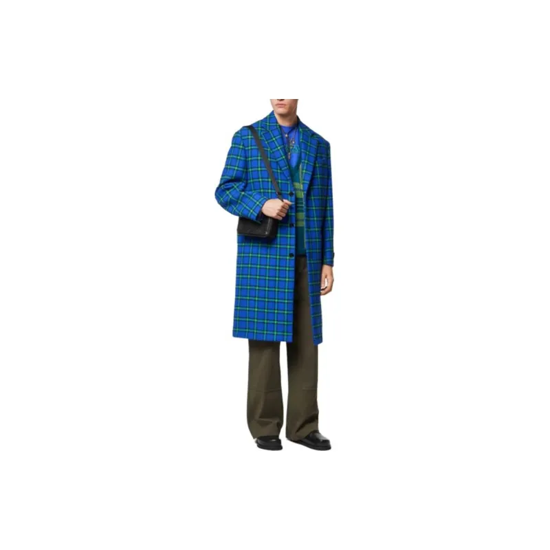VERSACE Coats Men Blue-2