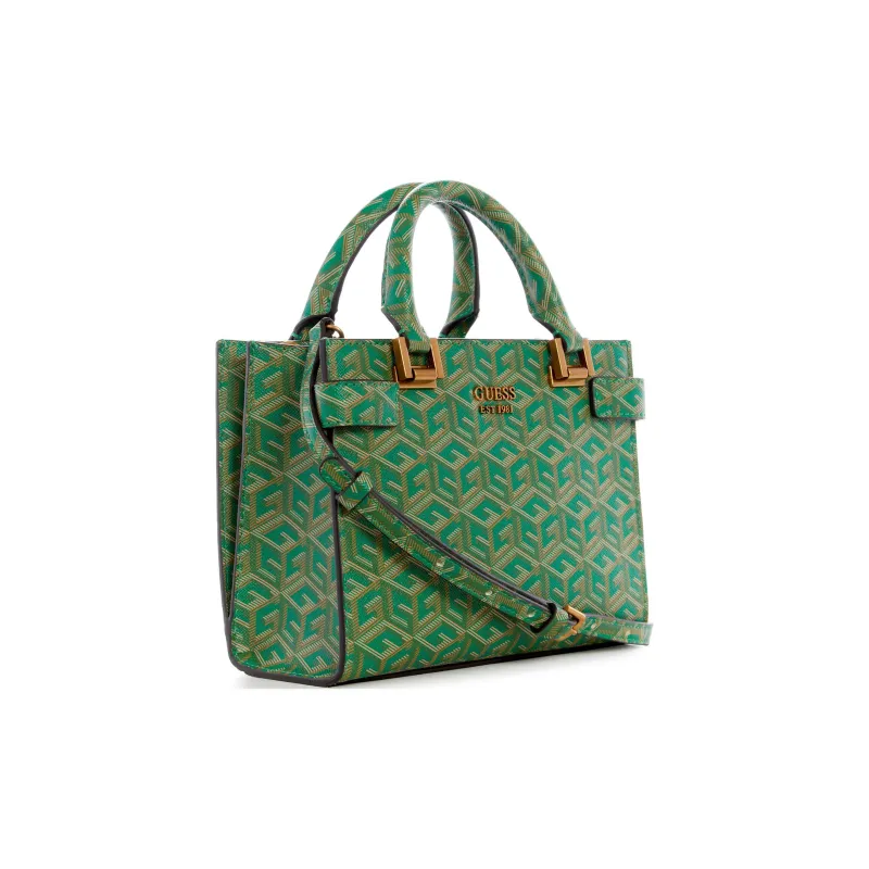 GUESS Polyurethane Tote Bag Shopping Bag Handbag Mini Women's Green-1