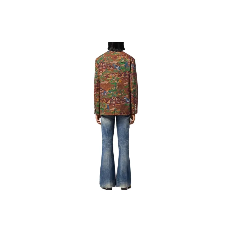 LOUIS VUITTON Collarless Cotton Workwear Jacket-1
