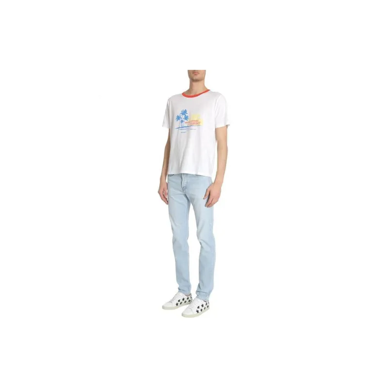 SAINT LAURENT T Shirt Men's White-2