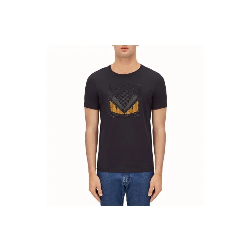 FENDI Regular T Shirt Men's Black-2