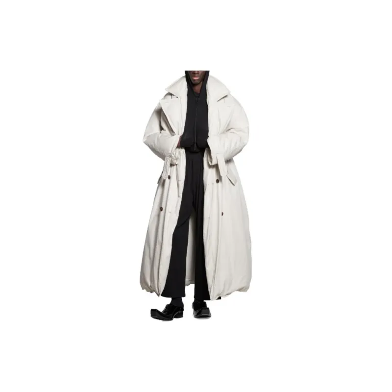 Balenciaga SS24 Trench Coat Loose Fit Style Unisex White-3