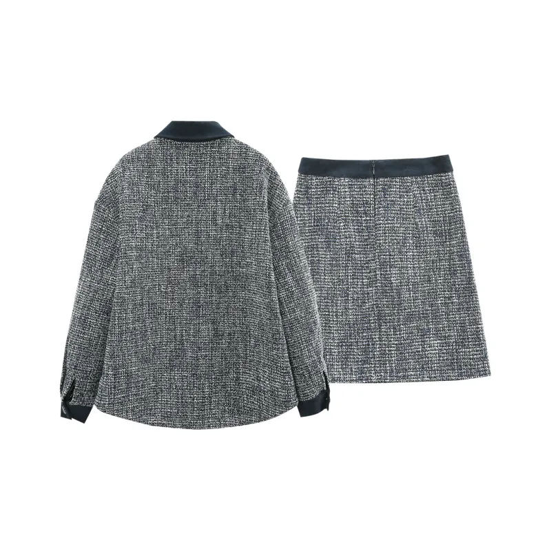 A Paradise For Awakening Skirt Set Women's Navy Blue-1
