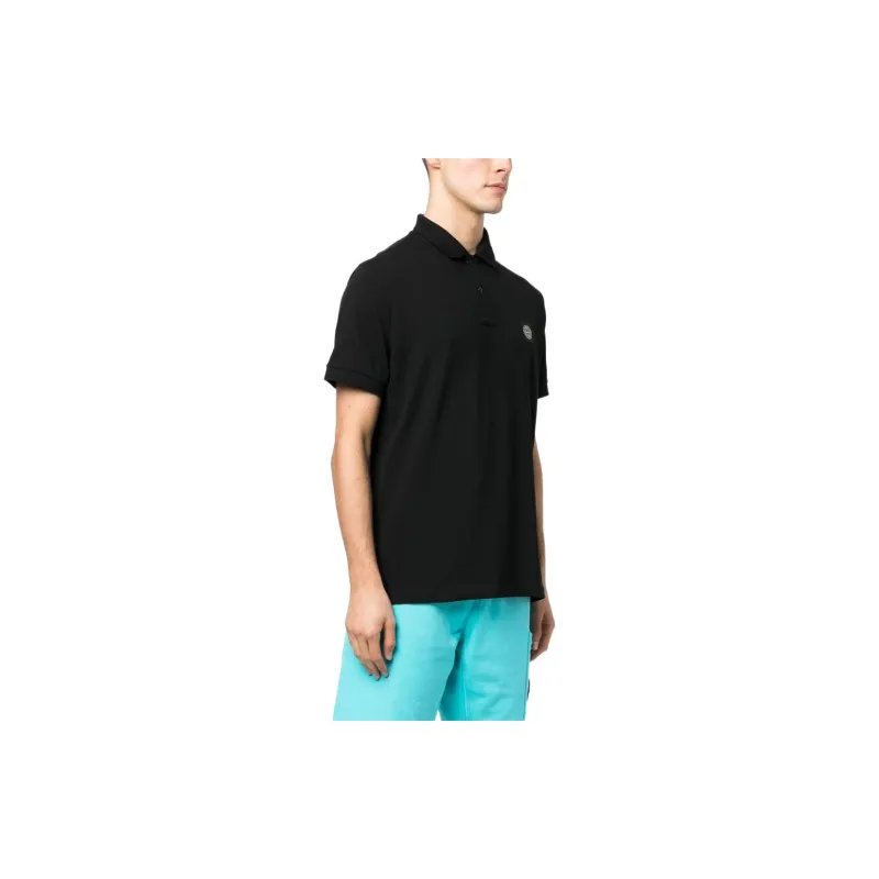 STONE ISLAND Compass badge Piqué Polo Shirt-4
