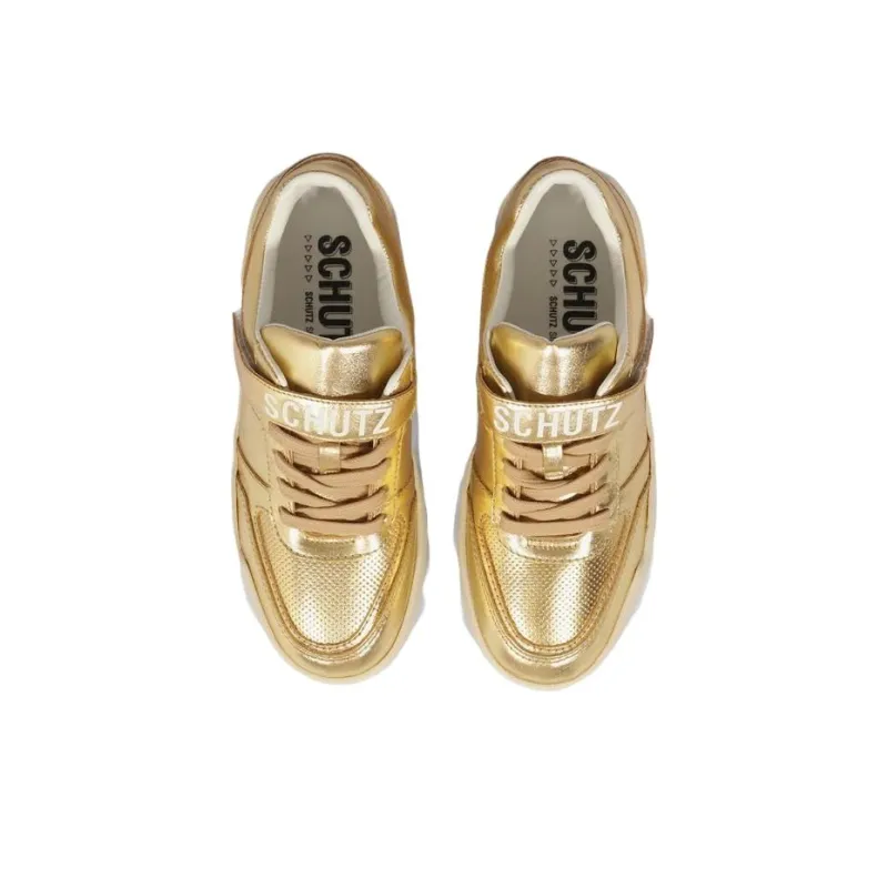 Schutz Low-Top Skateboard Shoes Women's Gold-4
