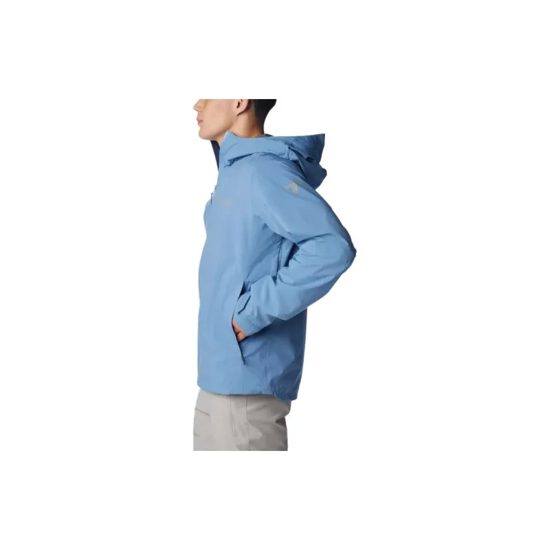 Columbia Men's Ampli-Dry™ II Waterproof Hiking Shell Jacket Jackets Coats Men's Light Blue-3