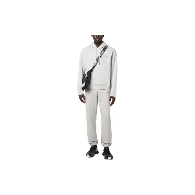 MOSCHINO Knitted Sweatpants Men Gray-1