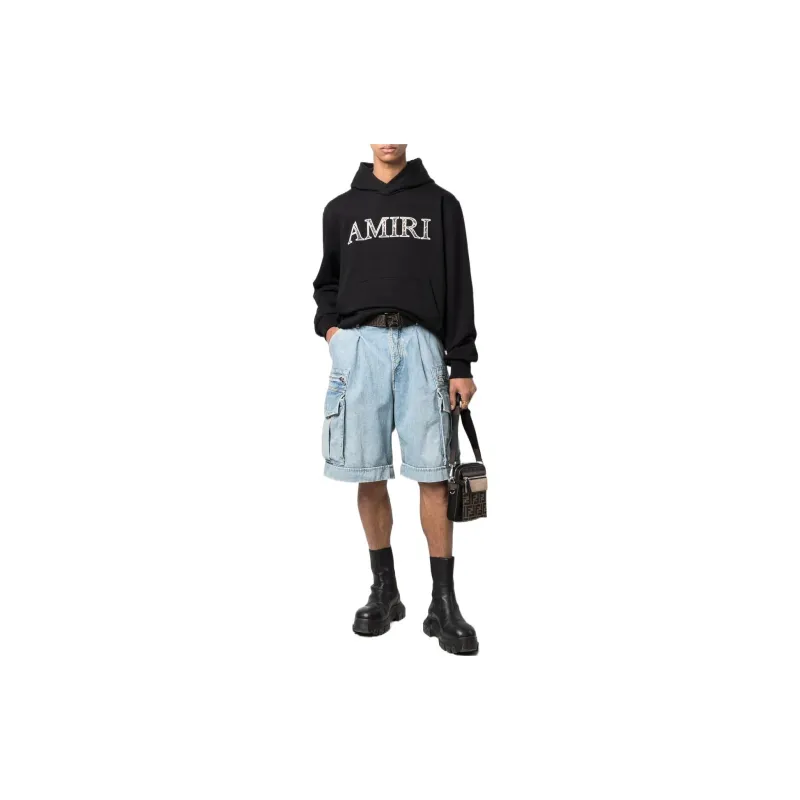 BALMAIN Denim Cargo Shorts-1
