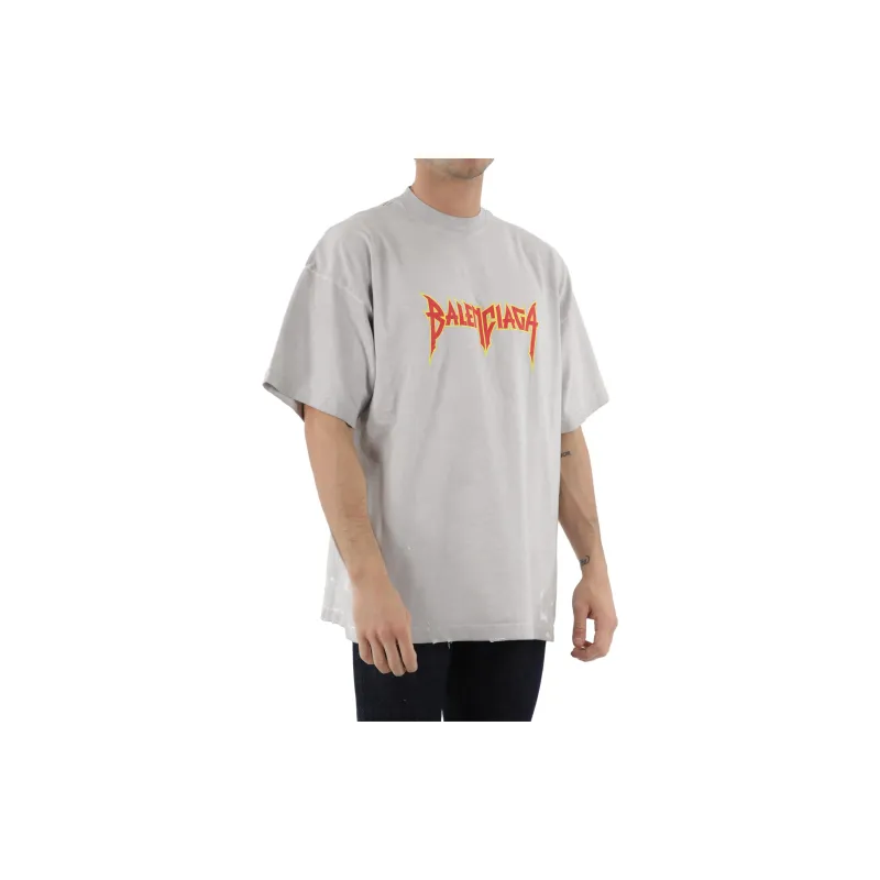 Balenciaga Metal Vintage Oversized T Shirt-4