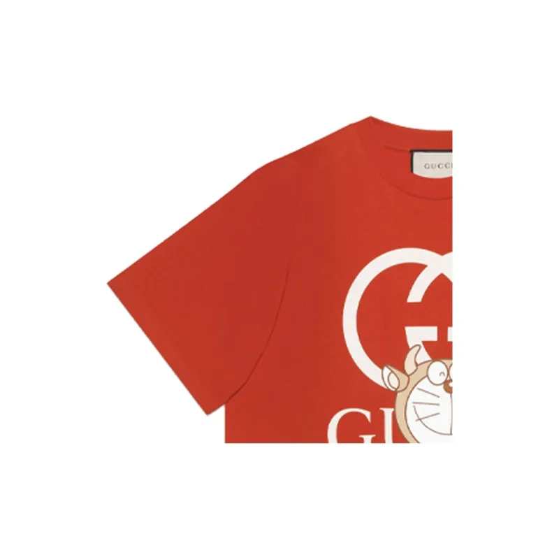 Doraemon X GUCCI T Shirts Men Red-4