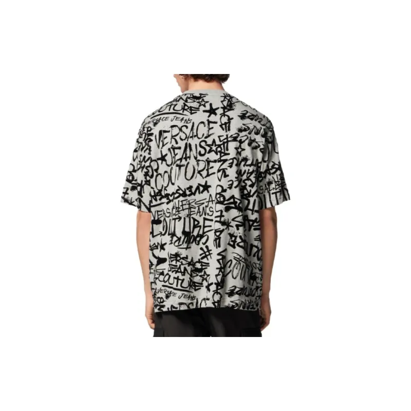 VERSACE JEANS COUTURE Drop Shoulder Sleeve T Shirt Men's Gray-1