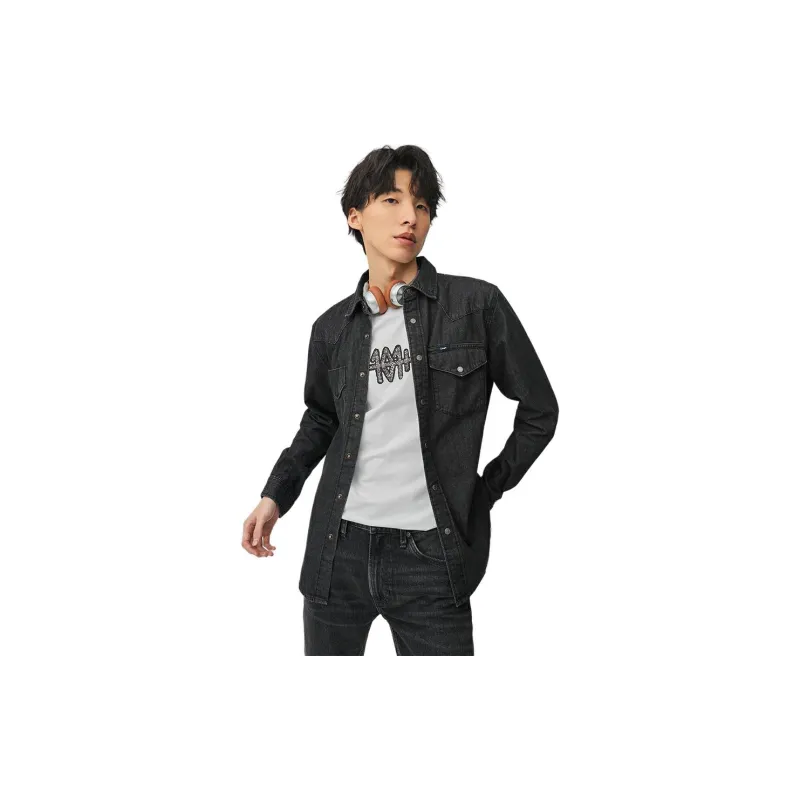Lee Denim Jackets Men Black-0