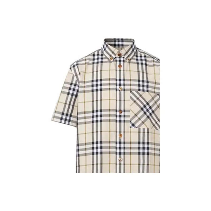 Burberry SS21 Shirt Men's Soft Yellow Brown-4