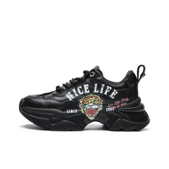 Ed Hardy ACC Cushioned Slip Resistant Abrasion Resistant Low Top Chunky Sneakers Unisex