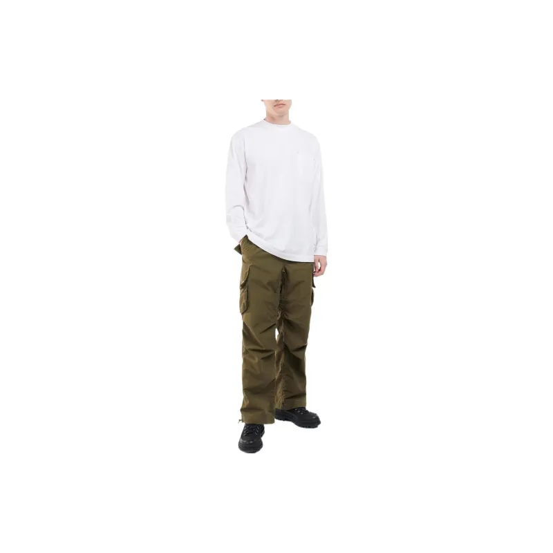 And Wander X BARBOUR Cargo Pants Men Olive Green-1