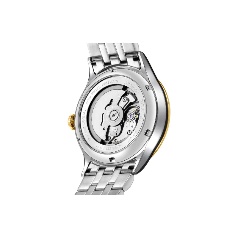 POSCER Mechanical Movement Stainless Steel Watchband Men's Watches White Dial-2