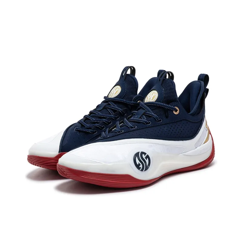 361° Basketball Shoes Men Low Top 361 Degrees White/Gym Red-2