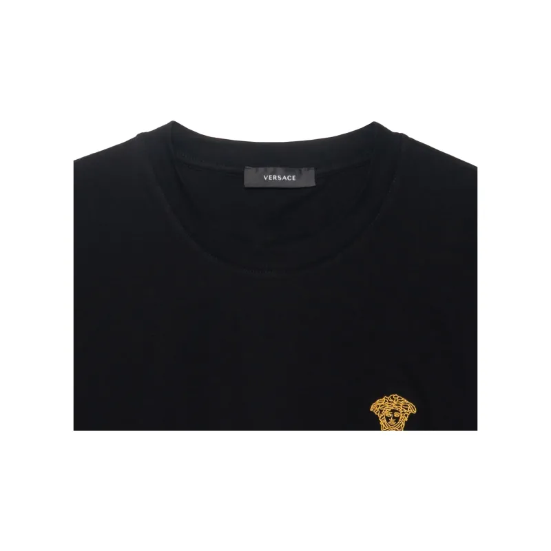 VERSACE Embroidered Logo T Shirt-5