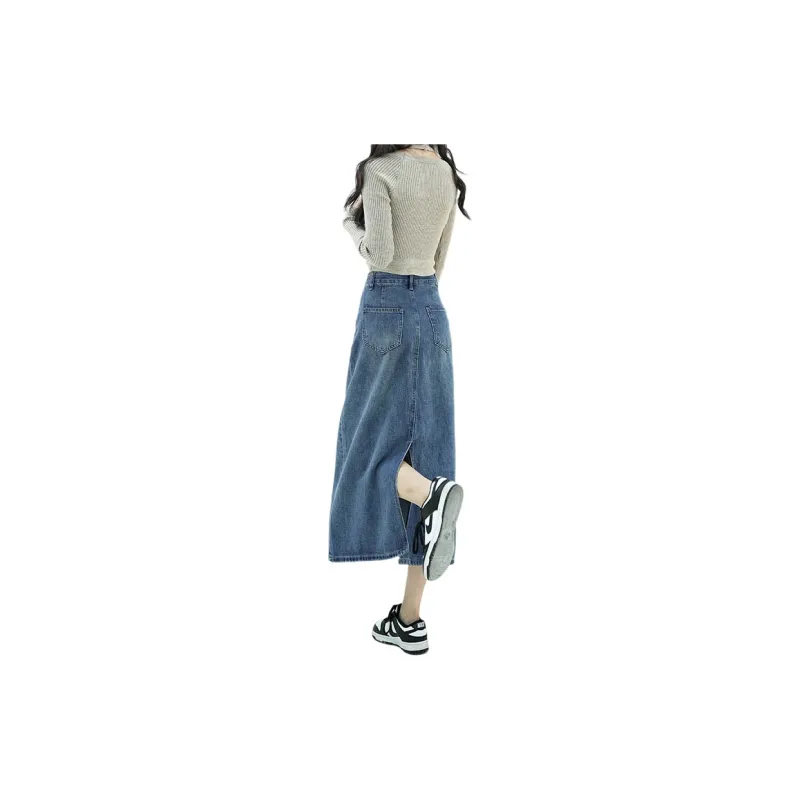 KAISER Denim Long Skirt Women's Vintage Blue-1