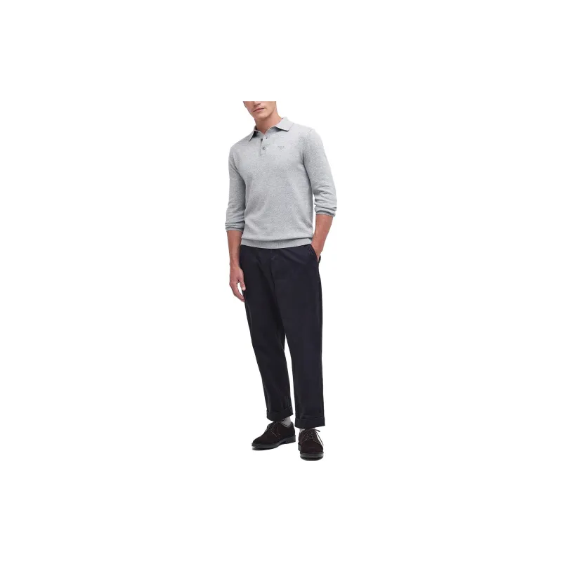 BARBOUR Bassington Polo Shirt Sweater Men's Gray-1