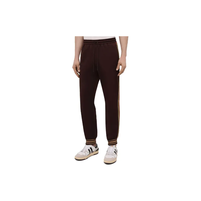 GUCCI FW21 Knitted Sweatpants Men's Coffee-3