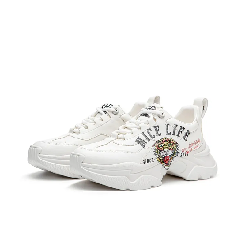 Ed Hardy ACC Cushioned Slip-Resistant Abrasion-Resistant Low-Top Chunky Sneakers Unisex-7