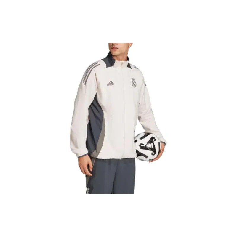 Adidas Real MadridTiro 24 Competition Presentation Track Top Jackets Coats Men's Light Purple / Gray / Charcoal Gray-3