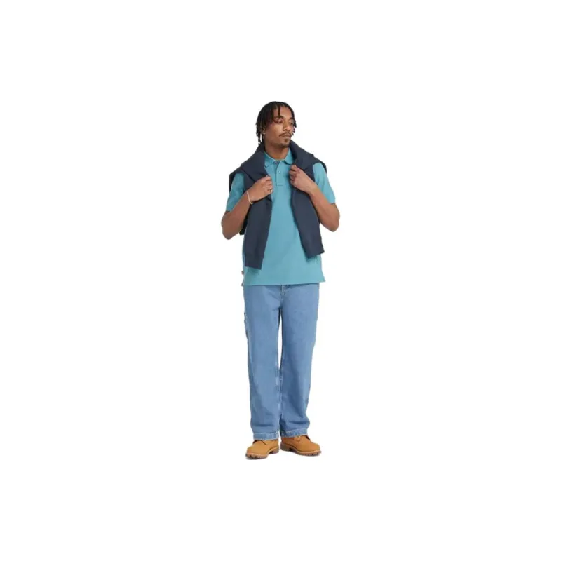 Timberland Polo Shirts Men Storm Blue-3