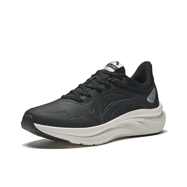 Anta Running Collection Anti Slip And Wear Resistant Breathable Low Top Casual Running Shoes Women's Black-1