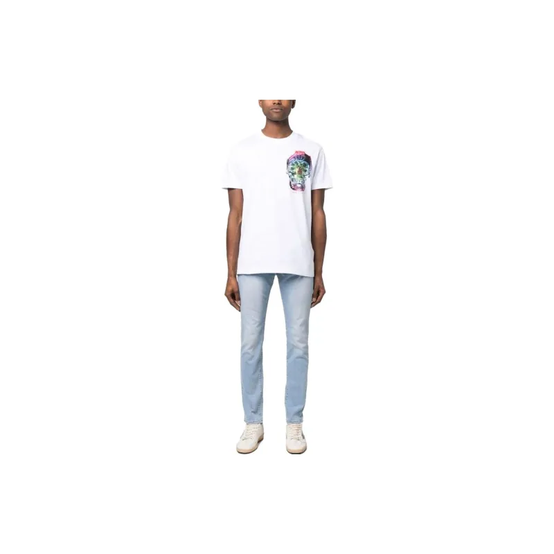 PHILIPP PLEIN Super Straight cut Stonewashed Jeans-1