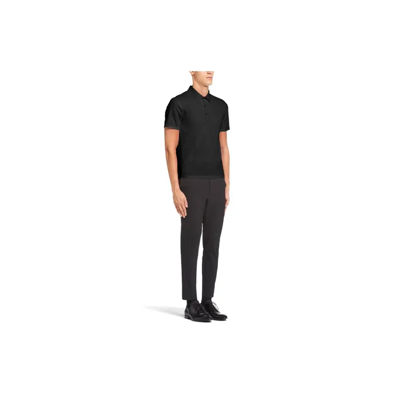 PRADA SS21 Polo Shirt Men's Black-3
