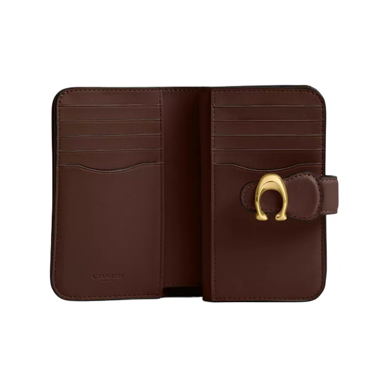 COACH Tabby Smooth Leather Wallet Medium Size Women's Maple-1