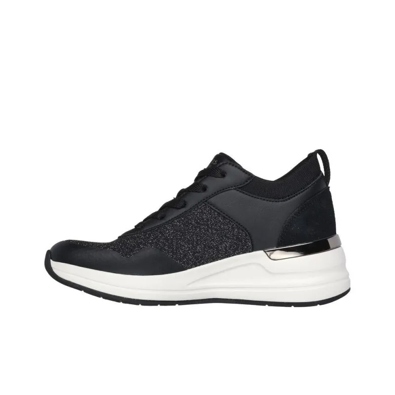 Skechers Billion Anti Slip Wear Resistant Low Top Casual Shoes Women's Black-1