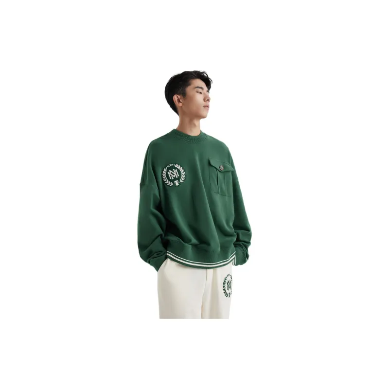 Mitchell Ness Sweatshirts Unisex Green-5