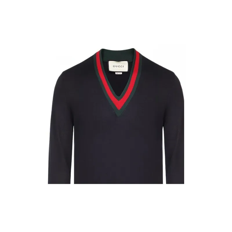 GUCCI Sweaters Men Navy Blue-5