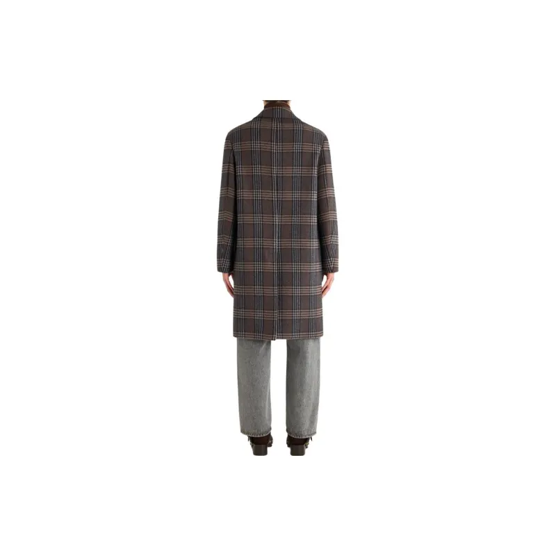 ETRO Single Breasted Plaid Check Coat-3