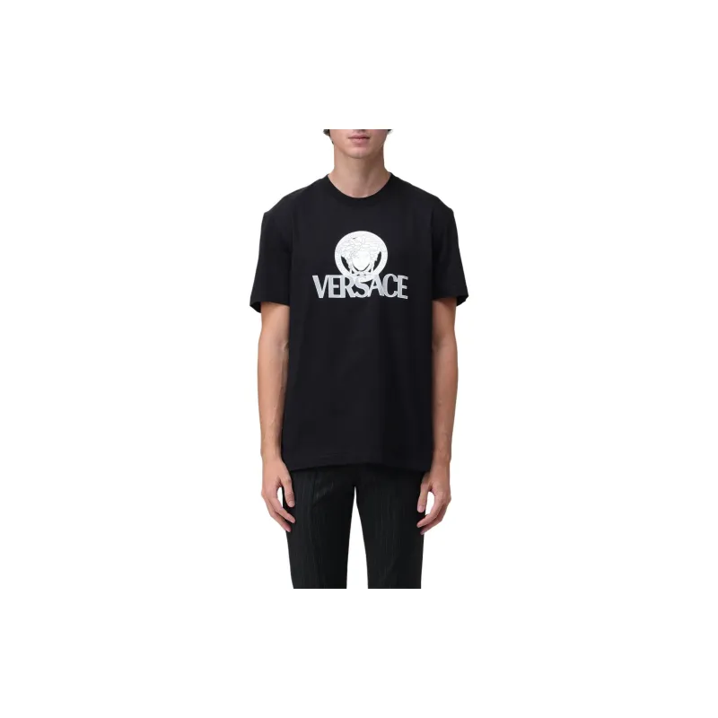 VERSACE Medusa White/Gray Logo T shirt-2