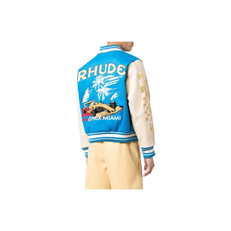 RHUDE Grand Prix Varsity Jacket-2