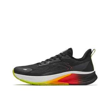 Anta Anti-Slip Wear-Resistant Low-Top Casual Running Shoes Men's Black Green Orange